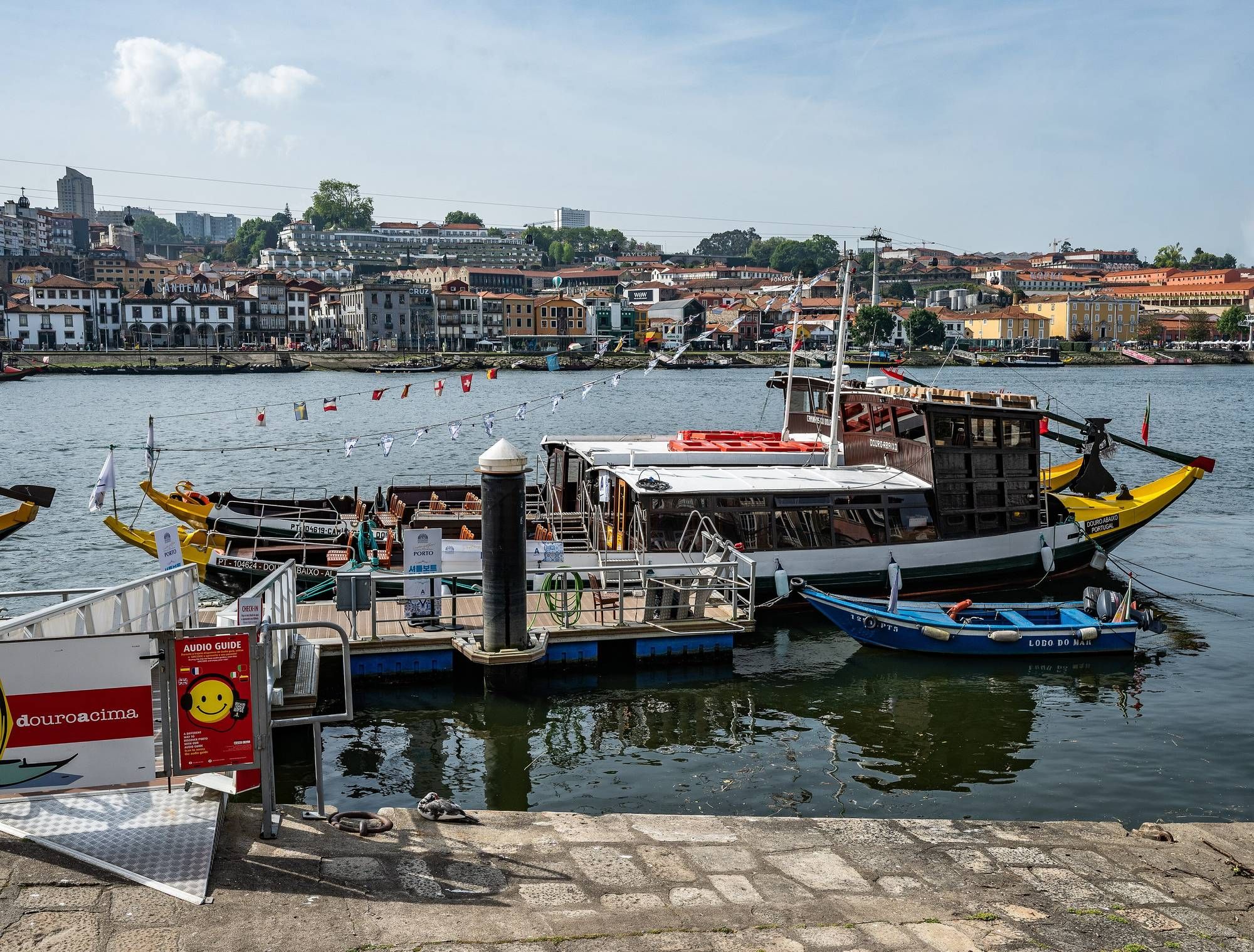 Ponte Maria Pia and Ponte de São João seen from the river near Freixo, Porto